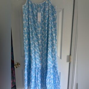 Blue Patterned Women's Dress
